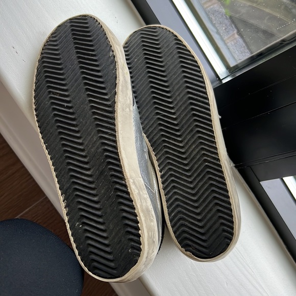 Gorgeous Silver Golden Goose in a size 38. worn them maybe 10 times. Like new. - Picture 4 of 5